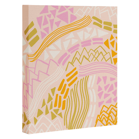 SunshineCanteen cascade in peach Art Canvas
