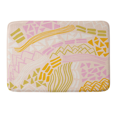 SunshineCanteen cascade in peach Memory Foam Bath Mat