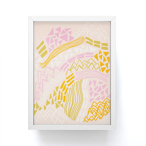 SunshineCanteen cascade in peach Framed Mini Art Print