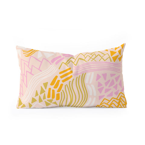 SunshineCanteen cascade in peach Oblong Throw Pillow
