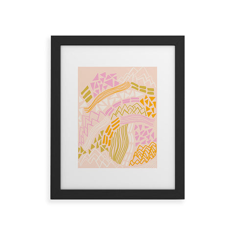 SunshineCanteen cascade in peach Framed Art Print