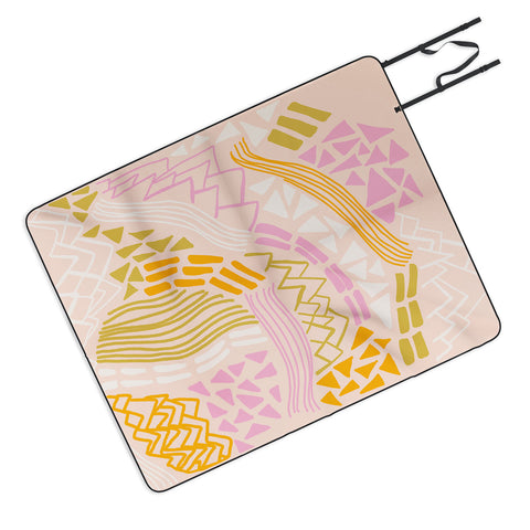 SunshineCanteen cascade in peach Picnic Blanket