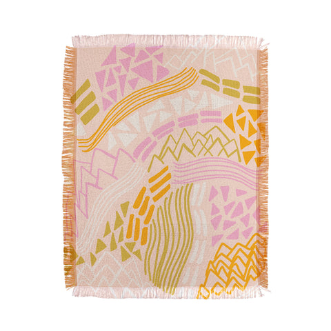 SunshineCanteen cascade in peach Throw Blanket