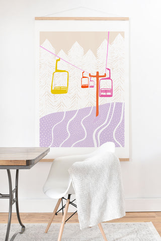 SunshineCanteen Chairlift Art Print And Hanger