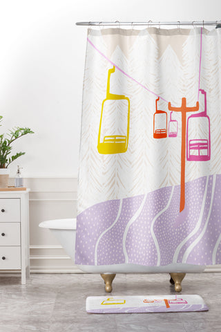 SunshineCanteen Chairlift Shower Curtain And Mat