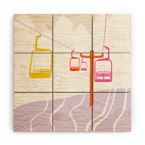 SunshineCanteen Chairlift Wood Wall Mural