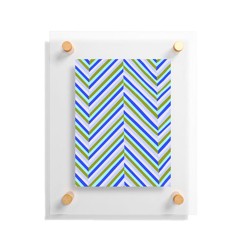 SunshineCanteen chevron blues Floating Acrylic Print