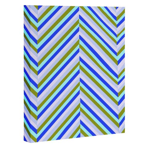 SunshineCanteen chevron blues Art Canvas