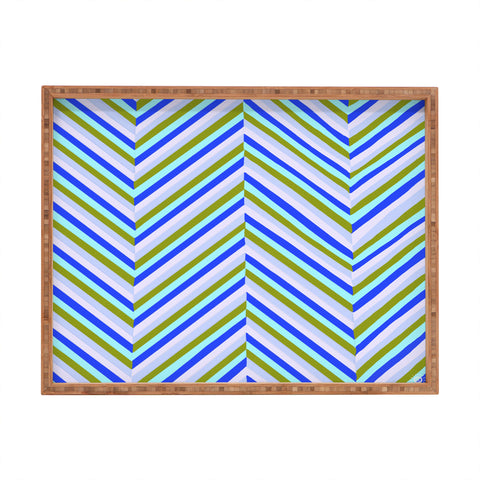 SunshineCanteen chevron blues Rectangular Tray
