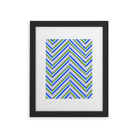 SunshineCanteen chevron blues Framed Art Print