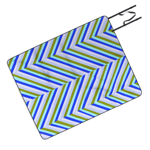 SunshineCanteen chevron blues Picnic Blanket