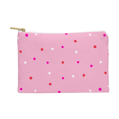 SunshineCanteen confetti dots pink red white Pouch