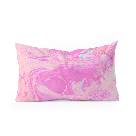 SunshineCanteen cosmic pink skies Oblong Throw Pillow