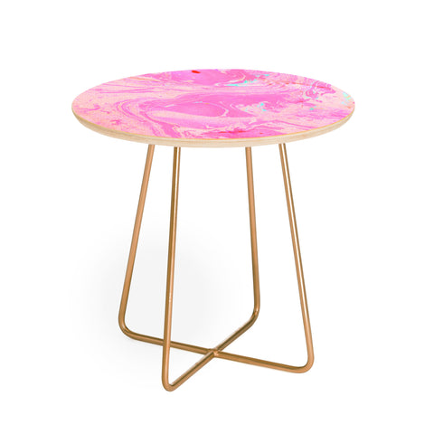 SunshineCanteen cosmic pink skies Round Side Table
