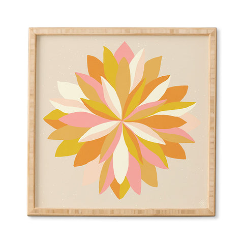 SunshineCanteen dahlia bloom Framed Wall Art