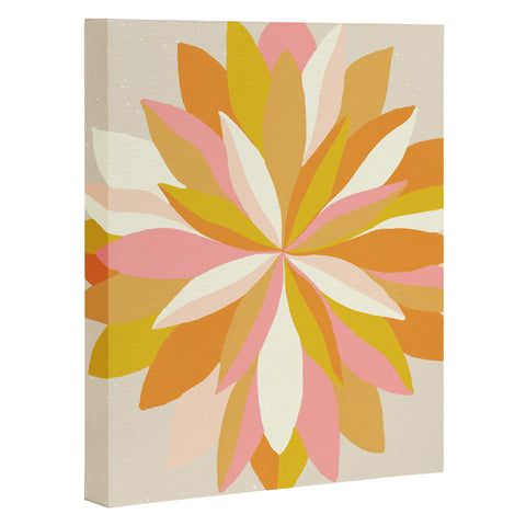 SunshineCanteen dahlia bloom Art Canvas