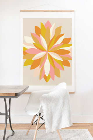 SunshineCanteen dahlia bloom Art Print And Hanger