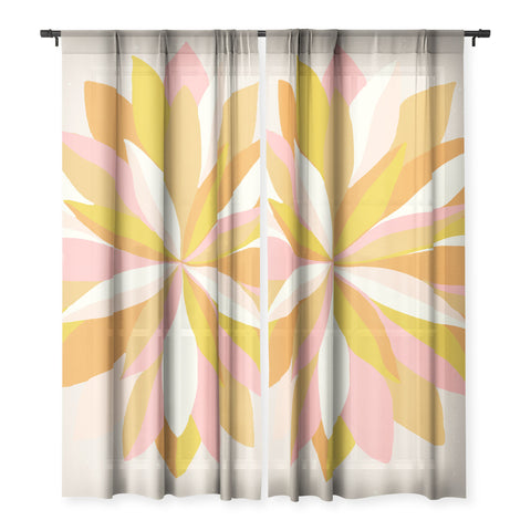 SunshineCanteen dahlia bloom Sheer Non Repeat