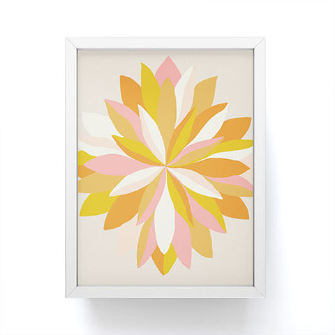 SunshineCanteen dahlia bloom Framed Mini Art Print