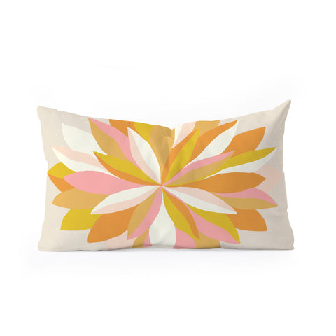 SunshineCanteen dahlia bloom Oblong Throw Pillow