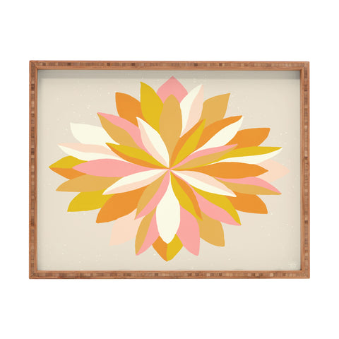 SunshineCanteen dahlia bloom Rectangular Tray