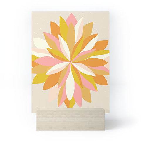 SunshineCanteen dahlia bloom Mini Art Print
