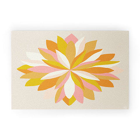 SunshineCanteen dahlia bloom Welcome Mat