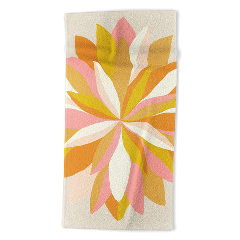 SunshineCanteen dahlia bloom Beach Towel
