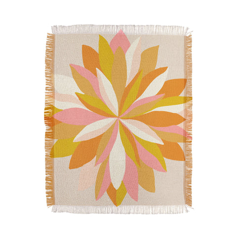 SunshineCanteen dahlia bloom Throw Blanket