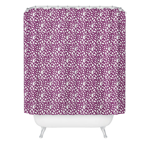 SunshineCanteen dahlia purple floral pattern Shower Curtain