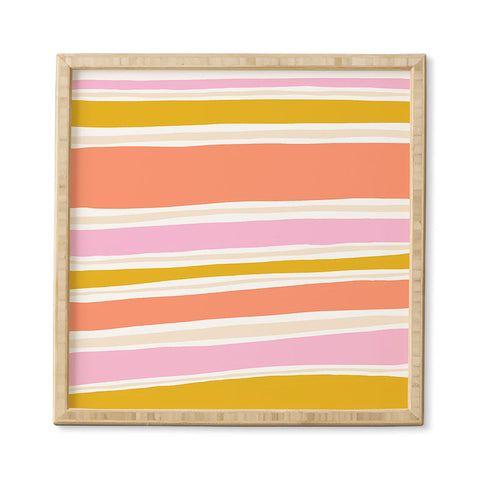 SunshineCanteen del mar stripes Framed Wall Art