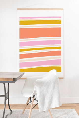 SunshineCanteen del mar stripes Art Print And Hanger