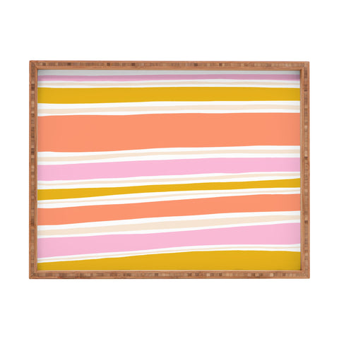 SunshineCanteen del mar stripes Rectangular Tray