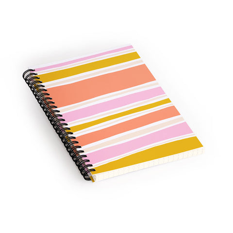 SunshineCanteen del mar stripes Spiral Notebook