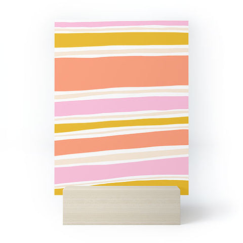 SunshineCanteen del mar stripes Mini Art Print