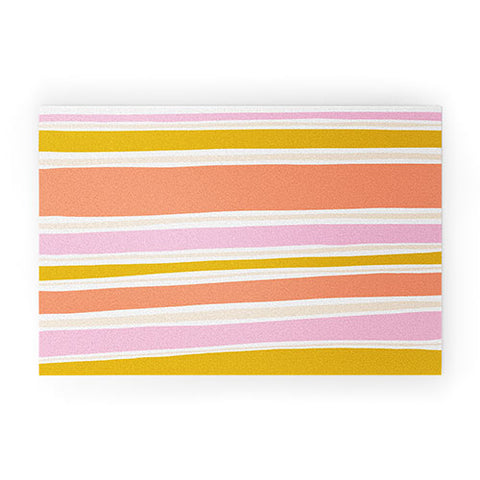 SunshineCanteen del mar stripes Welcome Mat