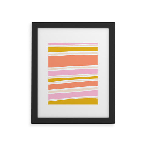 SunshineCanteen del mar stripes Framed Art Print