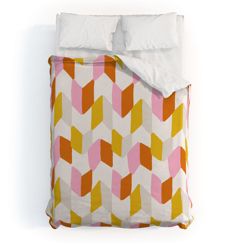 SunshineCanteen delilah chevron pattern Duvet Cover