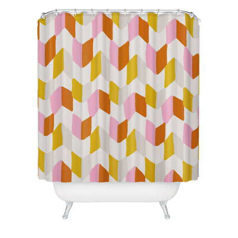 SunshineCanteen delilah chevron pattern Shower Curtain