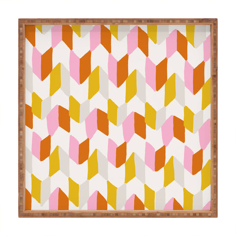 SunshineCanteen delilah chevron pattern Square Tray