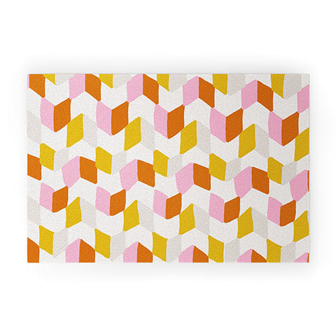 SunshineCanteen delilah chevron pattern Welcome Mat