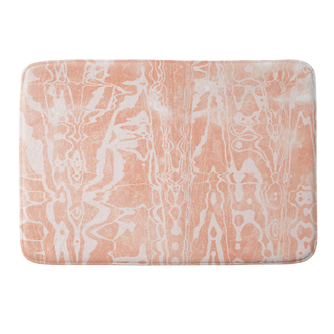 SunshineCanteen electric avenue peach Memory Foam Bath Mat