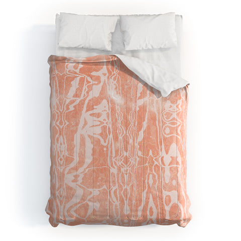 SunshineCanteen electric avenue peach Comforter
