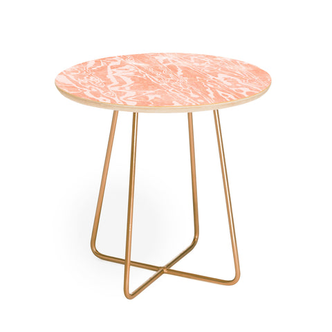 SunshineCanteen electric avenue peach Round Side Table