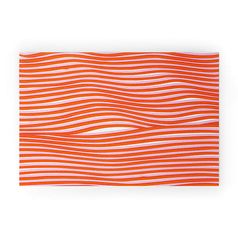 SunshineCanteen electric zebra stripes Welcome Mat