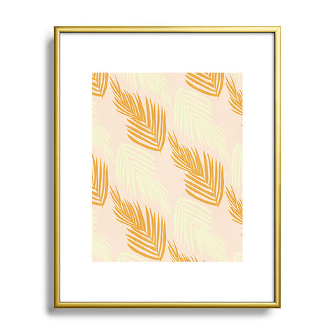 SunshineCanteen faded pink palms Metal Framed Art Print