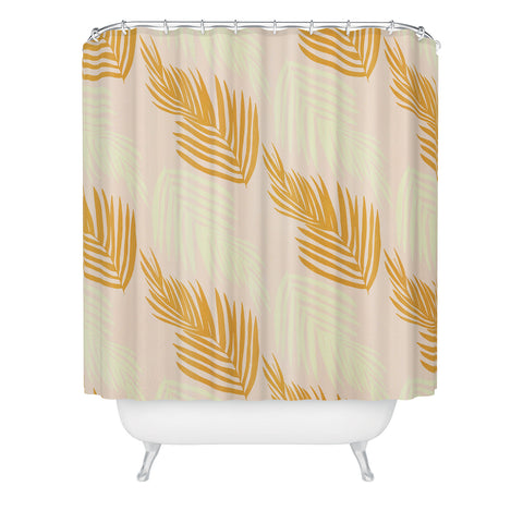 SunshineCanteen faded pink palms Shower Curtain