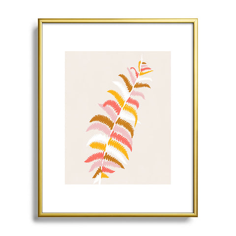 SunshineCanteen fall fern Metal Framed Art Print