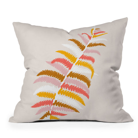 SunshineCanteen fall fern Throw Pillow
