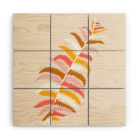 SunshineCanteen fall fern Wood Wall Mural
